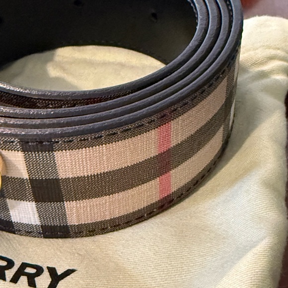 Burberry TB check belt. Excellent condition with dust bag, size Lg. - Picture 6 of 8